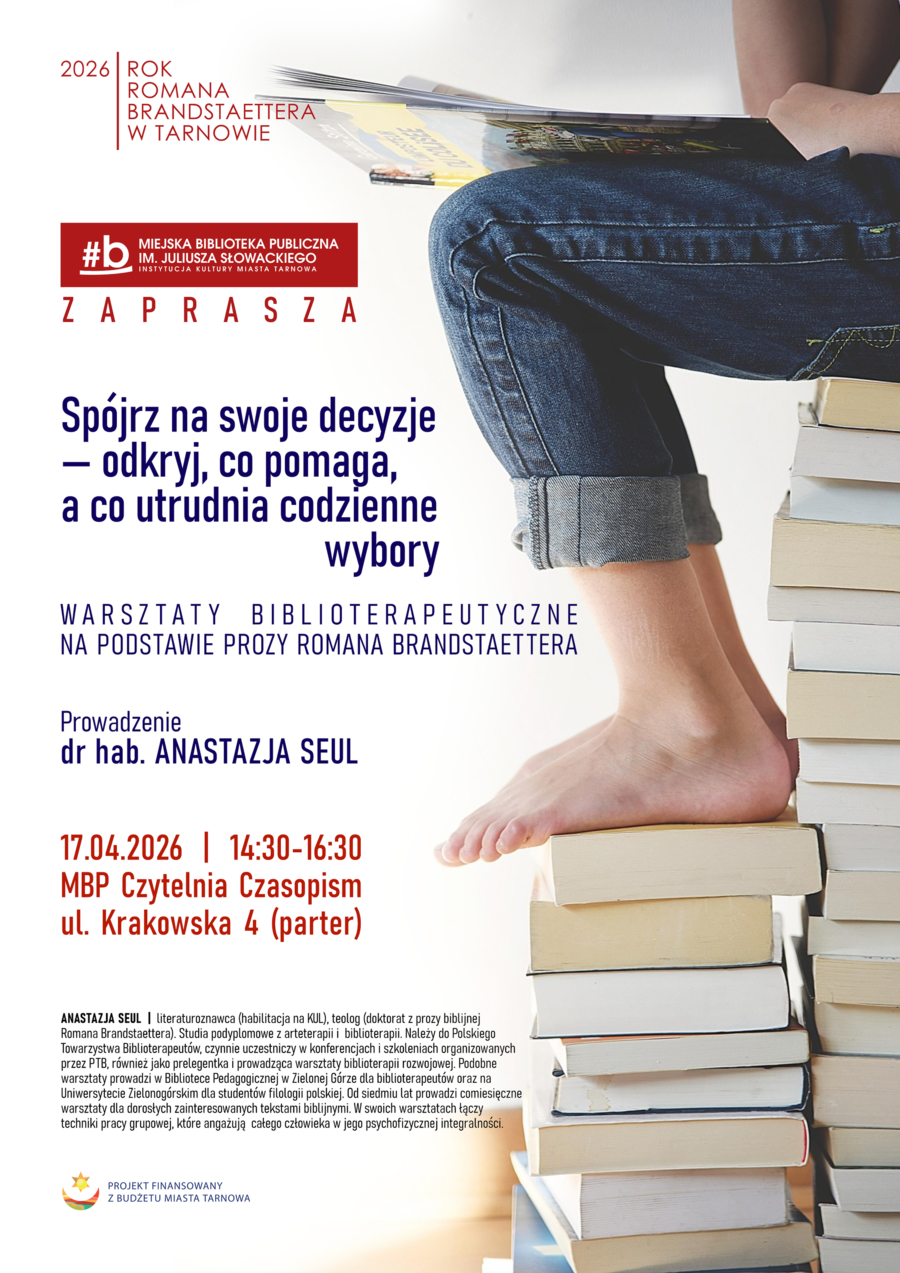 Plakat warsztatów biblioterapeutycznych